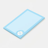 Blauwe honkbal gepersonaliseerde Post-It-notities Post-it® Notes (Schuin)