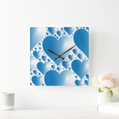 BLAUWE HOORZITTEN VIERKANTE KLOK (Huis)