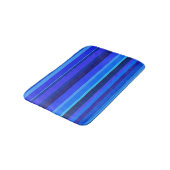 Blauwe horizontale strepen badmat (Gekanteld)