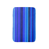 Blauwe horizontale strepen badmat (Voorkant Verticaal)