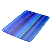 Blauwe horizontale strepen badmat (Gekanteld)