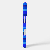 Blauwe horizontale strepen Case-Mate iPhone case (Achterkant / Rechts)