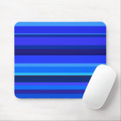 Blauwe horizontale strepen muismat (Met muis)
