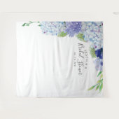 Blauwe Hortensia Achtergrond - Fotohokje Wandkleed (Voorkant (horizontaal))