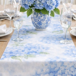 Blauwe Hortensia Aquarel Kust Tafelloper