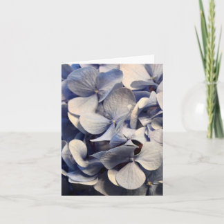 Blauwe hortensia Blank Notecards Kaart