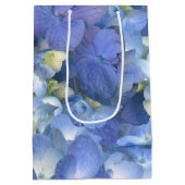 Blauwe hortensia bloeit medium cadeauzakje (Achterkant)