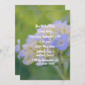Blauwe Hortensia Bloem Feest Kaart (Voorkant / Achterkant)