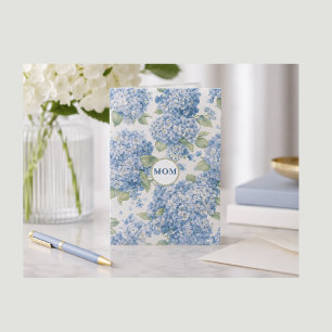 Blauwe Hortensia Bloem Kaart voor MOEDER Elegant C