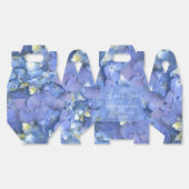 Blauwe hortensia bloemblaadjes bruiloft gepersonal bedankdoosjes (Ongevouwen)
