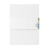 Blauwe hortensia bloemen boeket bruiloft uitnodigingen wikkel (Achterkant Voorbeeld)