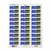 Blauwe Hortensia Bloemen Etiket (Full Sheet)