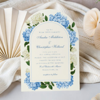 Blauwe Hortensia Bloemen & Witte Rozen Tuin Bruilo Kaart
