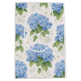 Blauwe Hortensia Bloemengeschenktas | Elegant Linn Medium Cadeauzakje