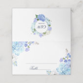 Blauwe Hortensia Bloemgroen Huwelijkstafel (Buitenkant ongevouwen)