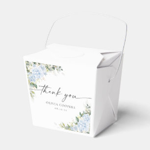 Blauwe Hortensia Bloemige Baby Shower Favor Doos Bedankdoosjes