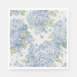Blauwe Hortensia Bloemige Lunchnapkins Servet