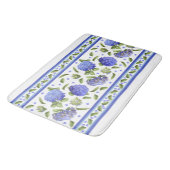 Blauwe Hortensia Bloemmotief Badmat (Gekanteld)