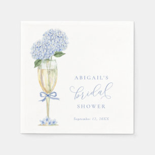 Blauwe Hortensia Bloesems Bruidsdiner Servet