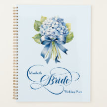 Blauwe hortensia boeket bruid's bruiloft
