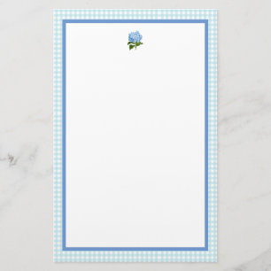 Blauwe Hortensia Briefpapier