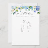 Blauwe Hortensia Bruidsdouche Raad Het Bruidsjurk Kaart (Voorkant)