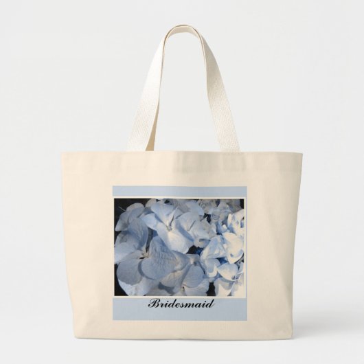 Blauwe Hortensia - Bruidsmeisje Grote Tote Bag (Voorkant)
