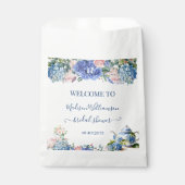 Blauwe Hortensia Bruidssluiting Theeceremonie Welk Bedankzakje (Voorkant)
