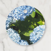 Blauwe Hortensia Dank U Bedankjes Labels (Achterkant)