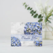 Blauwe Hortensia Dankkaartjes Bedankkaart (Staand voorkant)