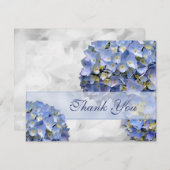 Blauwe Hortensia Dankkaartjes Bedankkaart (Voorkant / Achterkant)