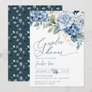 blauwe hortensia | Douche voor koppels Kaart