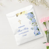 Blauwe Hortensia Eerste Communie Bedankzakje (Gezegeld)