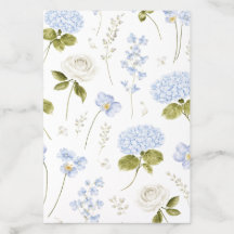 Blauwe Hortensia Envelop Voering