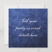 Blauwe Hortensia Feest Kaart (Achterkant)