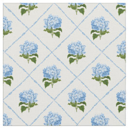 Blauwe hortensia grandmillennial stof