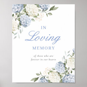 Blauwe Hortensia In Lieve Herinnering Herdenkingsb Poster