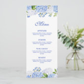 Blauwe Hortensia Klassiek Menu (Staand voorkant)