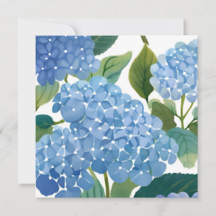 Blauwe hortensia   Mooie bloemen Struik Kaart