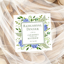 Blauwe Hortensia Oefenavondmaal Cocktail Servet