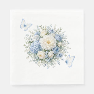 Blauwe Hortensia Papieren Servetten
