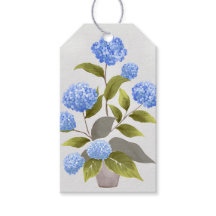 Blauwe Hortensia Plant Mooie Bloemige Aquarel