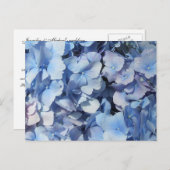 Blauwe hortensia RSVP bruiloft Uitnodiging Briefkaart (Voorkant / Achterkant)