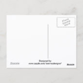  blauwe hortensia slechts een klein briefje briefkaart (Achterkant)