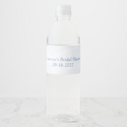 Blauwe Hortensia Something Blue Bruidsdouche Waterfles Etiket