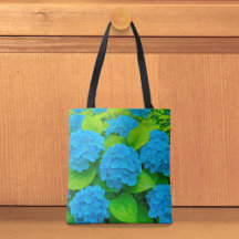 Blauwe Hortensia Tote Tas