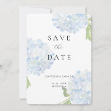 Blauwe Hortensia Trouw Save The Date