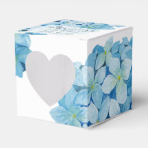 Blauwe Hortensia Verfijnde Trouwgunstdoos