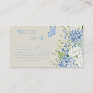 Blauwe Hortensia Vlinder Bruidsontbijt Recept Informatiekaartje
