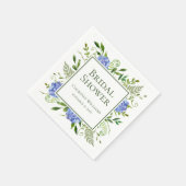 Blauwe Hortensia's Bruidsdiner Servet (Hoek)